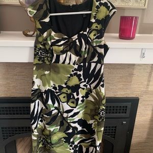 Tropical print dress